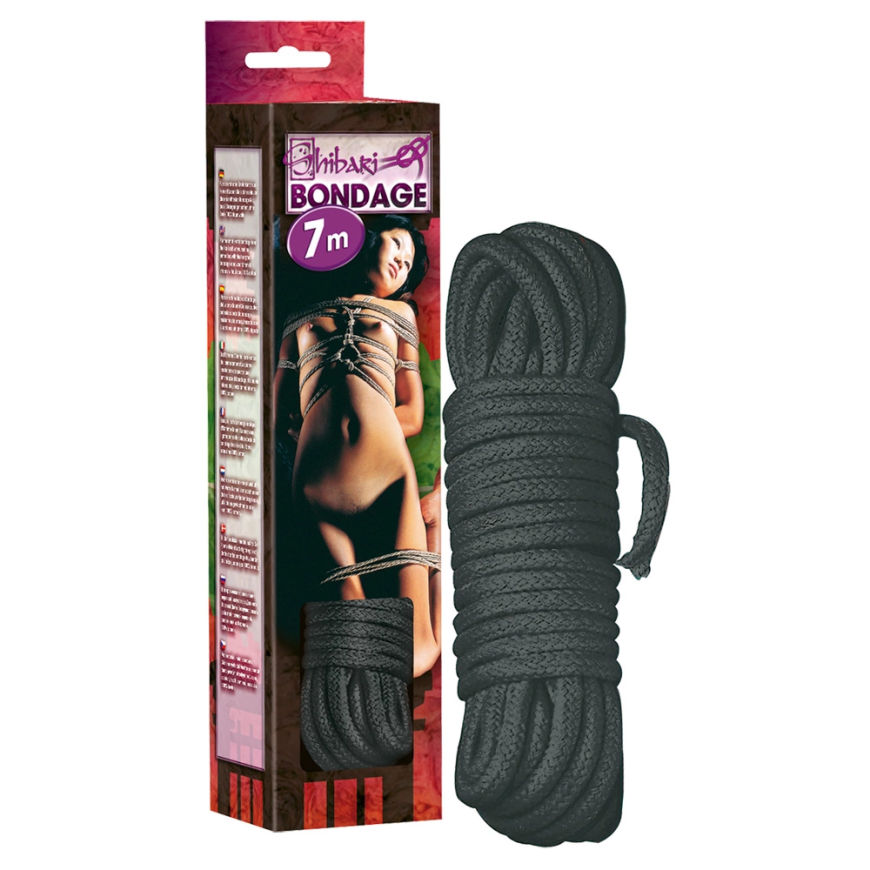Shibari Bondažas Virve 7 m Melna – 3