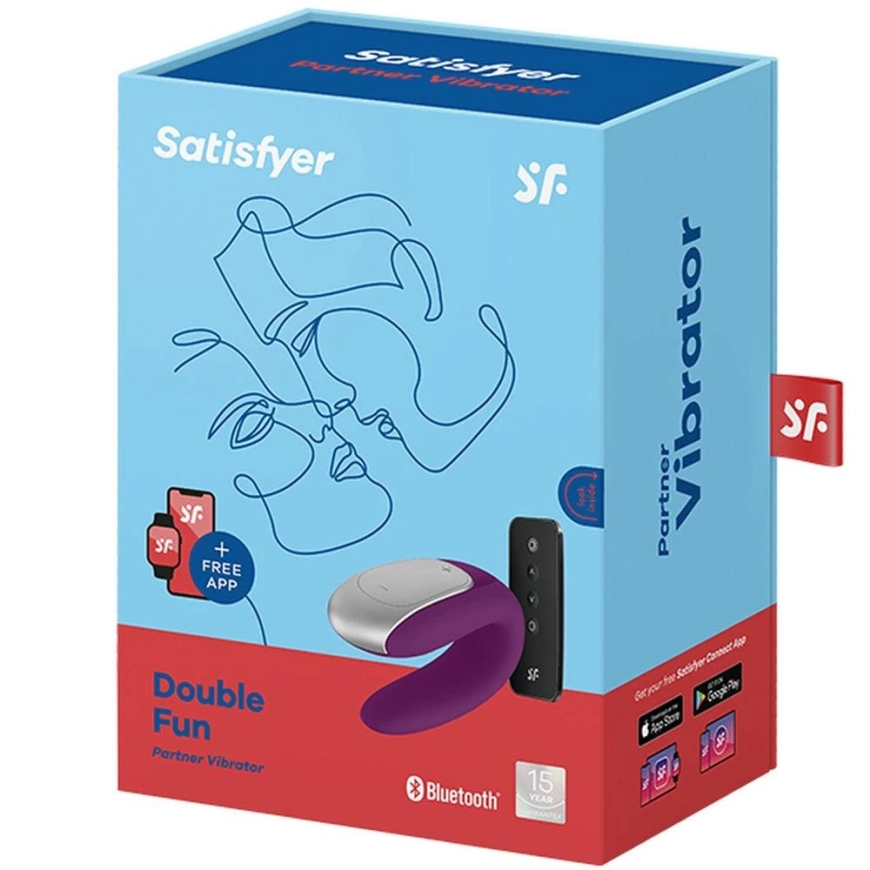 „SATISFYER DOUBLE FUN CONNECT“ programėlė Violetinis – 4