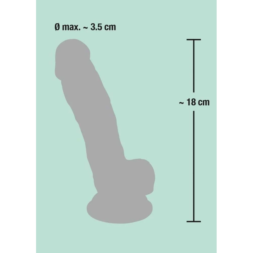 Medicīnas silikona dildo 18 cm – 2