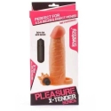Lovetoy Pridėkite 2 colių „Pleasure X Tender“ vibruojančią penio rankovę su minkšta oda