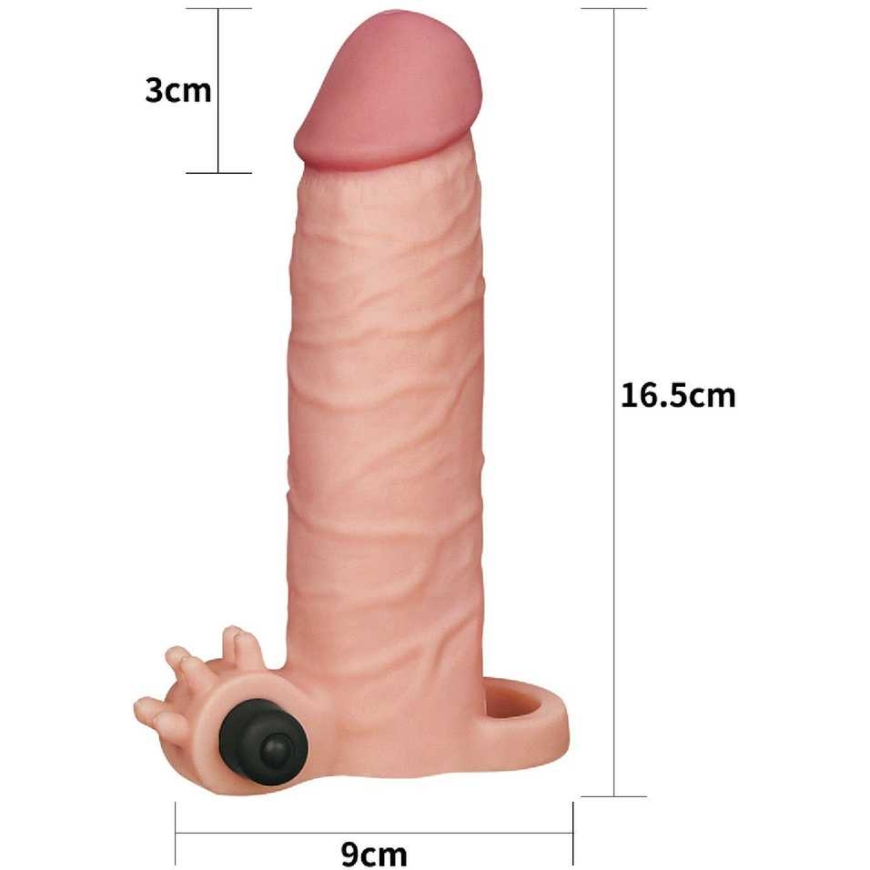 Lovetoy Pievienojiet 2 collu "Pleasure X Tender" Vibrējošo Penīša Piedurknē ar Mīkstu Ādu – 4