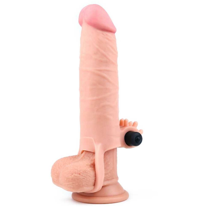 Lovetoy Pridėkite 2 colių „Pleasure X Tender“ vibruojančią penio rankovę su minkšta oda – 5