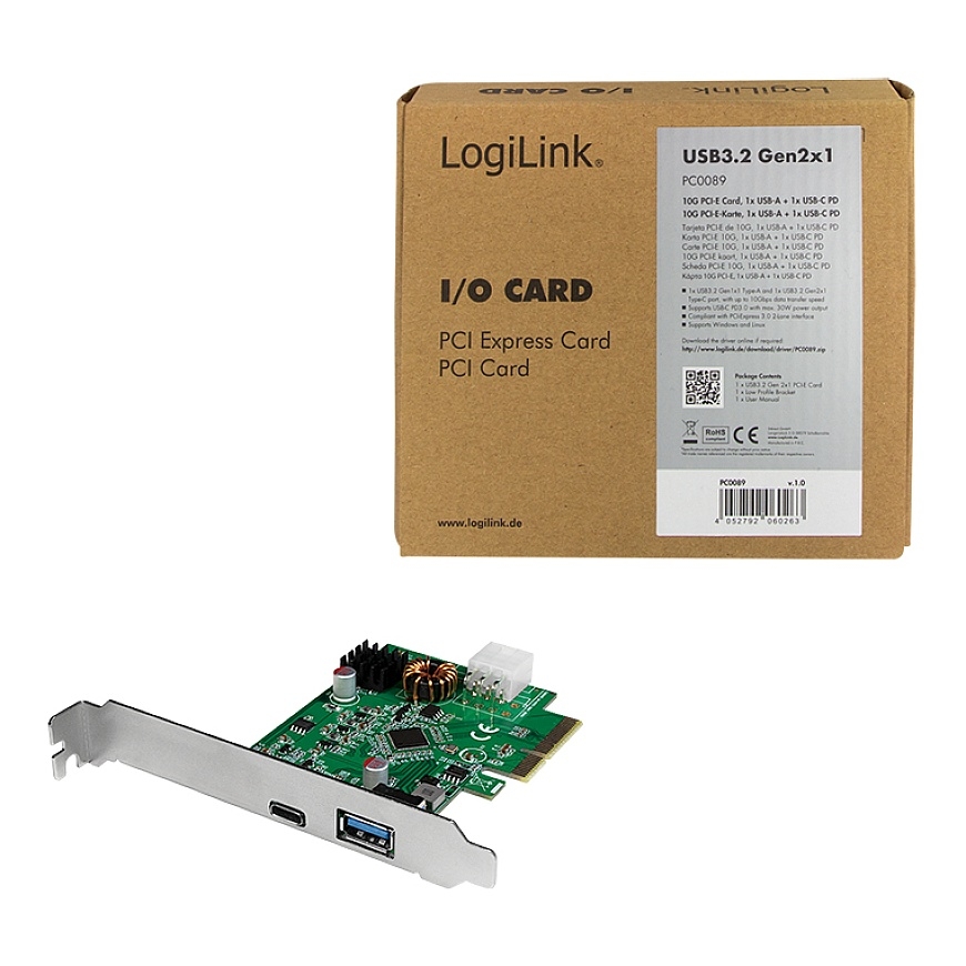 LogiLink PC0089 sąsajos plokštė / adapteris Vidinis USB 3.2 Gen 2 (3.1 Gen 2) – 4