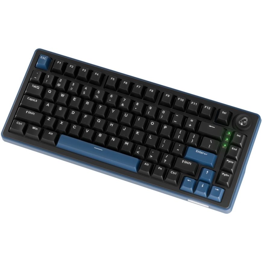 Ducky OK-M 75 žaidimų klaviatūra, 75%, Hot-Swappable, RGB, ANSI – KTT Baby Mėlyni jungikliai – 2