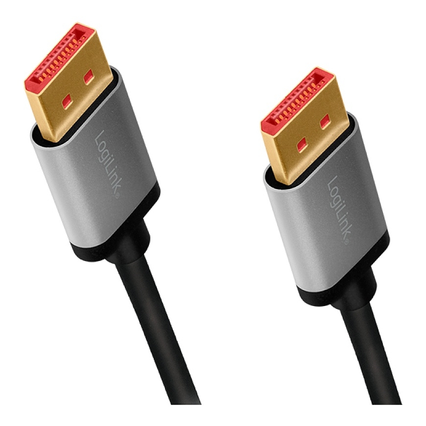 LogiLink CDA0104 DisplayPort cable 1 m Black, Grey – 2