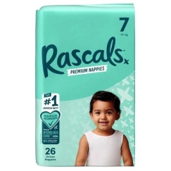 Rascal And Friends RASCALS autiņi, izmērs 7, no 17 kg, 26 gab.