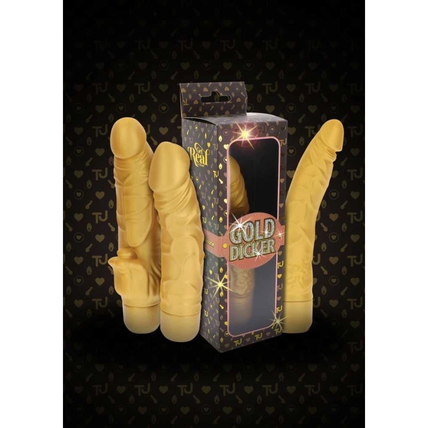 Get Real TOYJOY Originaal Kuldne Dicker vibraator – 3