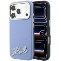 Dėklas Karl Lagerfeld Grained with Resin Signature Logo MagSafe Case for iPhone 18 Pro Max / 17 Pro Max - Light Mėlyna Dėklas Karl Lagerfeld Grained with Resin Signature Logo MagSafe Case for iPhone 18 Pro Max / 17 Pro Max - Light Mėlyna