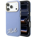 Karl Lagerfeld Grained vaigu ja allkirjaga logo MagSafe kaitseümbris iPhone 18 Pro Max / 17 Pro Max jaoks - Heledat sinine Karl Lagerfeld Grained vaigu ja allkirjaga logo MagSafe kaitseümbris iPhone 18 Pro Max / 17 Pro Max jaoks - Heledat sinine