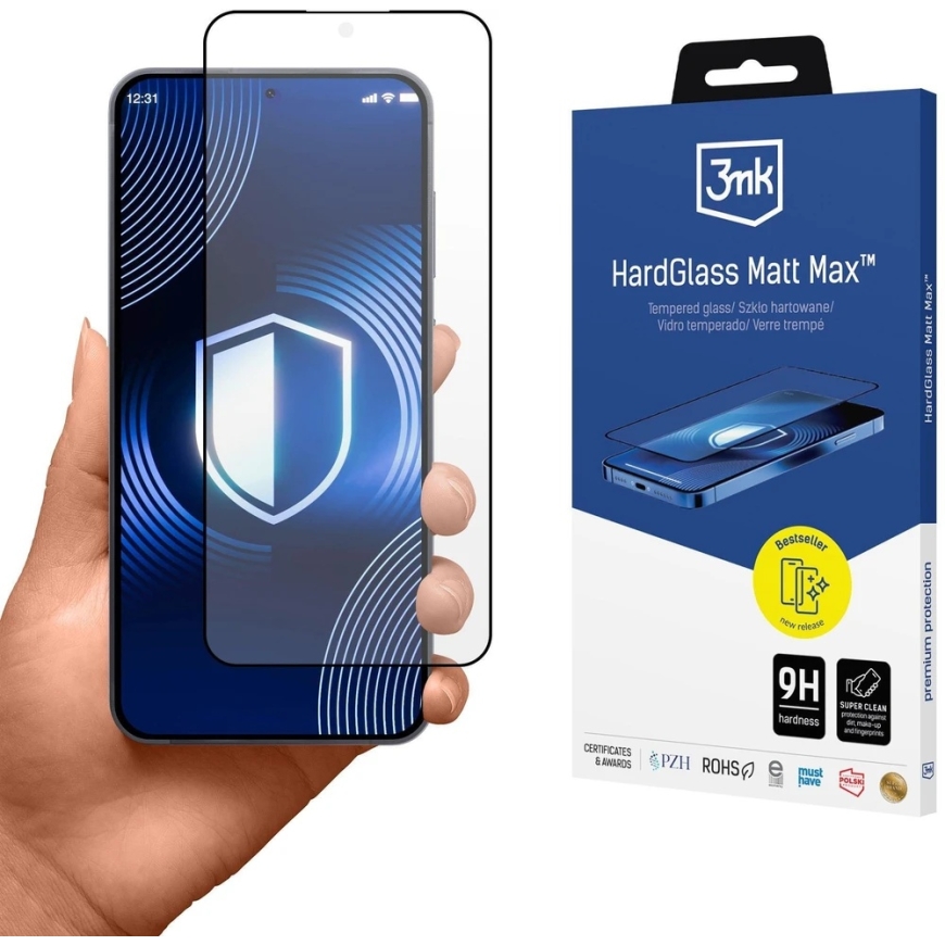 3MK HardGlass Matt Max -lasi Samsung Galaxy S26+:lle – 4