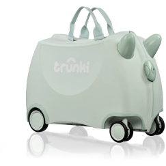 JetWorld TRUNKI GLIDE 360 SOLID GREEN CHILDREN'S TRAVEL SUITCASE