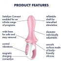 Satisfyer Air Pump Booty 5+ Розовый вакуумный вибратор