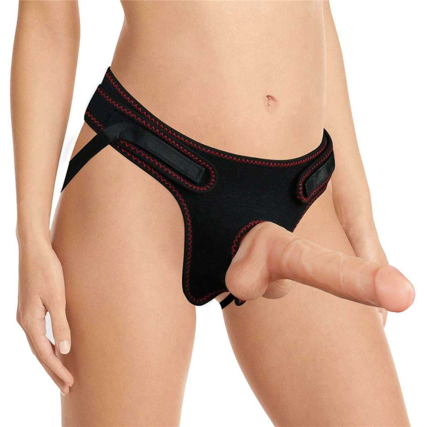 Lovetoy Strap-on su lanksčia varpa realus 19 cm – 5