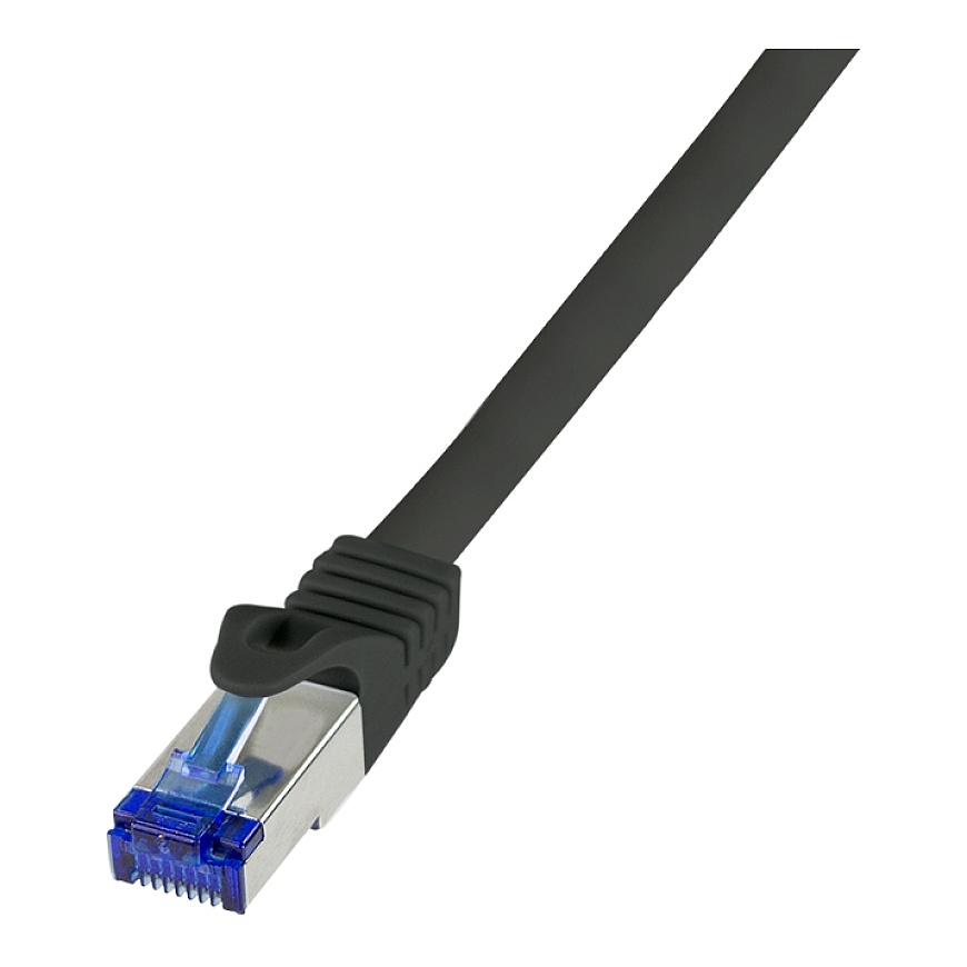 LogiLink C6A073S tīkla kabelis Melns 5 m Cat6a S/FTP (S-STP) Apaļš