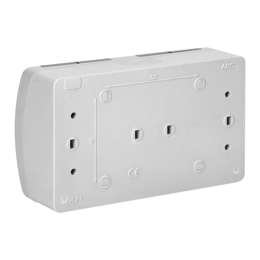 Orno Dubultā kontaktligzda 2x2P+Z AQUATIC, IP44, grafīta pelēkā krāsa – 5
