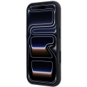 Dėklas Mercedes Leather with Ring Stand MagSafe do iPhone 18 Pro / 17 Pro bordo spalvos