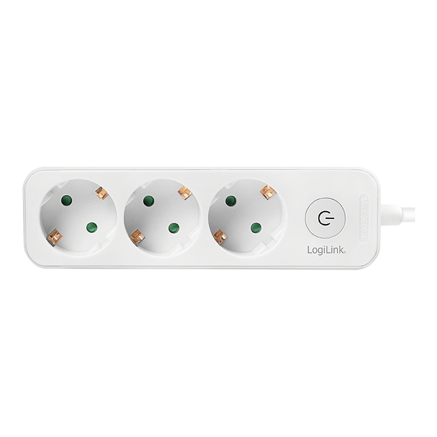 LogiLink LPS244 pagarinātājs 1,5 m 3 Maiņstrāvas izvade (-s) Iekštelpas Balts – 2