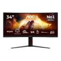 AOC G4 CU34G4ZCA монитор для ПК 86,4 cm (34") 3440 x 1440 пикселей Wide Quad HD Черный, Красный AOC G4 CU34G4ZCA монитор для ПК 86,4 cm (34") 3440 x 1440 пикселей Wide Quad HD Черный, Красный