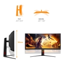 AOC G4 CU34G4ZCA computer monitor 86.4 cm (34") 3440 x 1440 pixels Wide Quad HD Black, Red