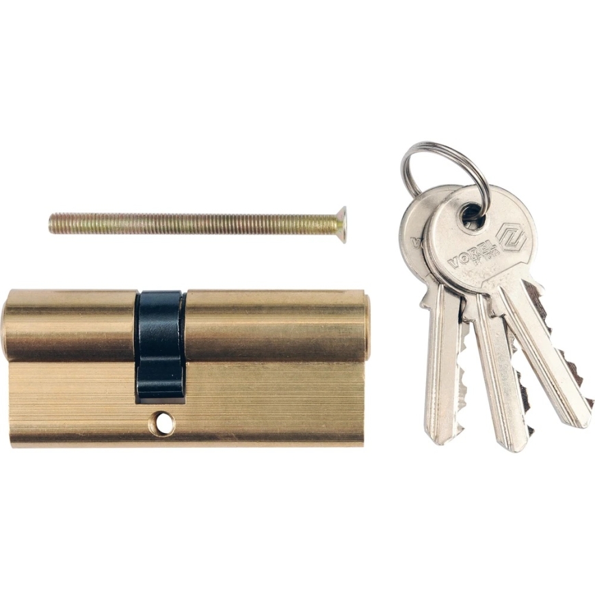 Vorel Cylinder Lock Brass 67 mm 31/36 mm with 3 Keys 77204