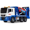Lean Toys Žaislinis autovežis su sportiniu automobiliu, mėlynas ir baltas, 31,5 × 19,5 × 11 cm Lean Toys Žaislinis autovežis su sportiniu automobiliu, mėlynas ir baltas, 31,5 × 19,5 × 11 cm