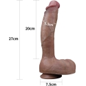 LoveToy Platinum 10.5 inch double-layer platinum silicone penis