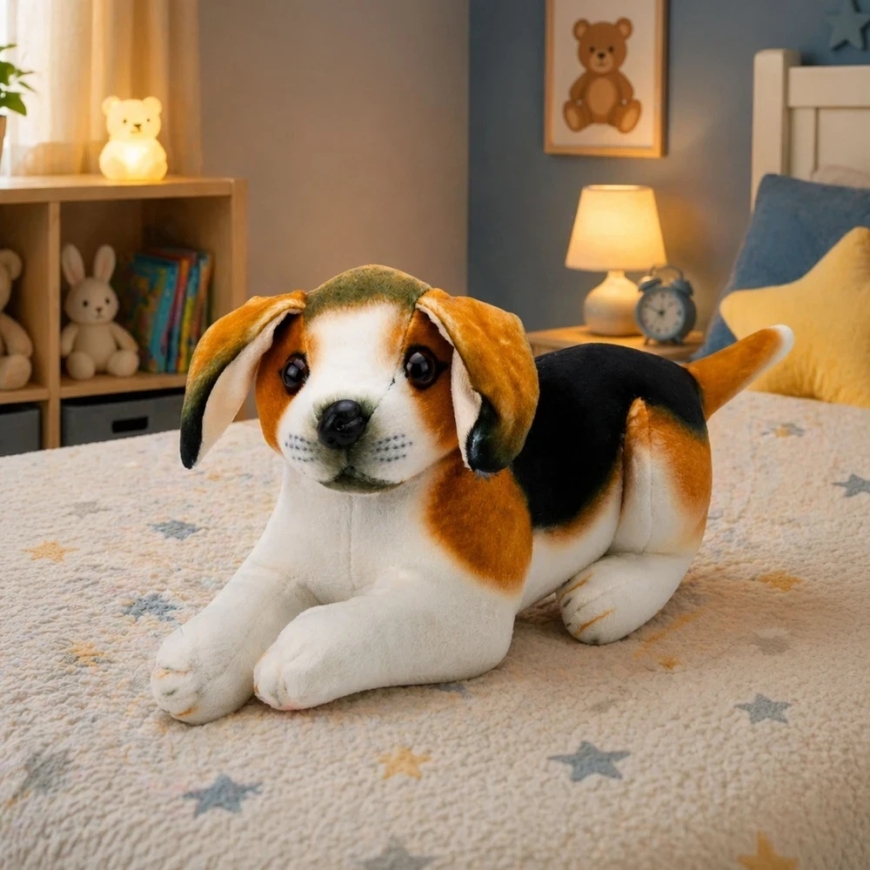 Lean Toys Pehmeä lelu - beagle, 25 cm – 2