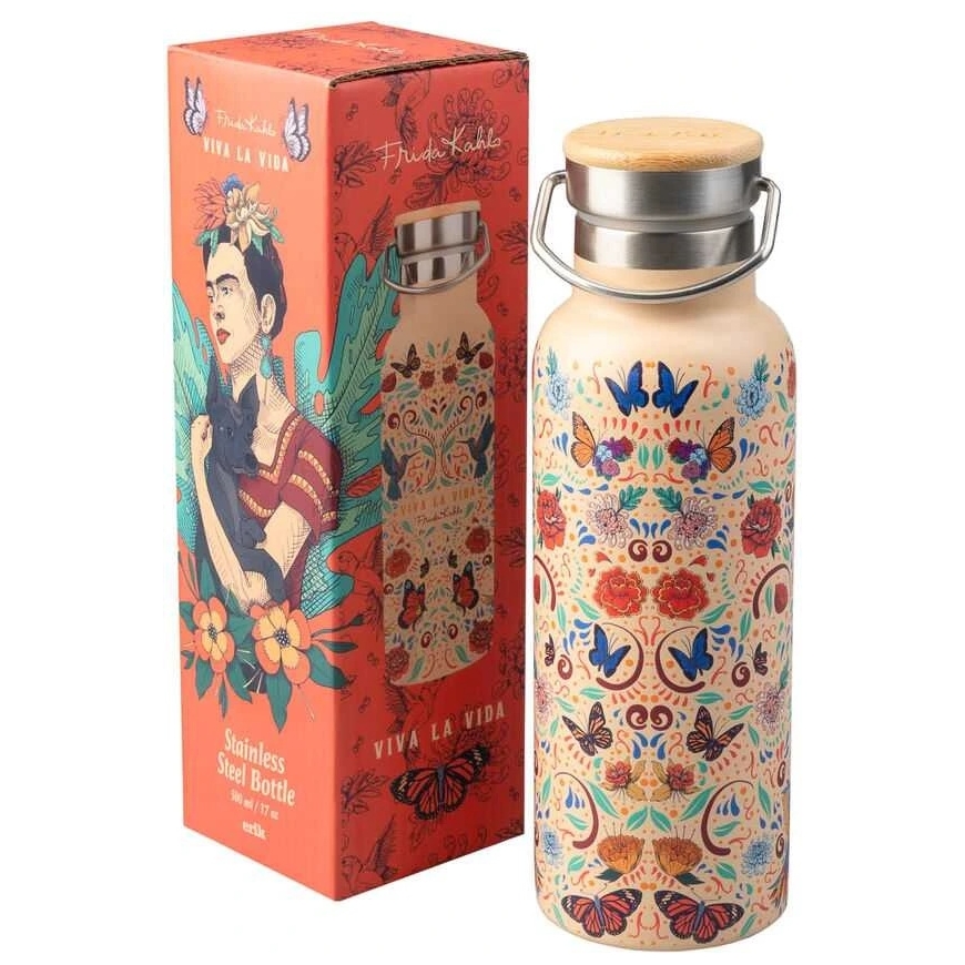 ERIK Frida Kahlo Ilga dzīve Nerūsējošā tērauda pudele 500ml