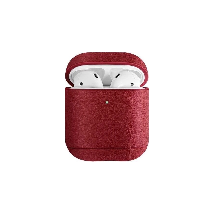 UNIQ Terra case for AirPods 1st/2nd generation, natural leather, red