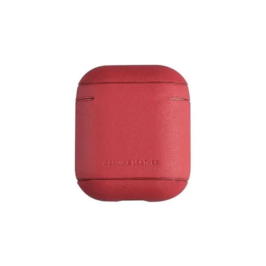 UNIQ Terra ümbris AirPods 1/2 põlvkond, naturaalsest nahast, punane – 5