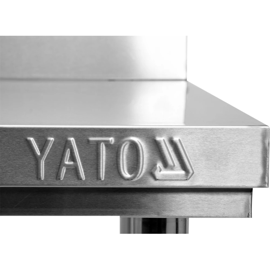 Toya Sa Poland Töölaud riiuliga | Roostevaba teras | 800x700xH850+100 mm äär (YG-09030) – 2
