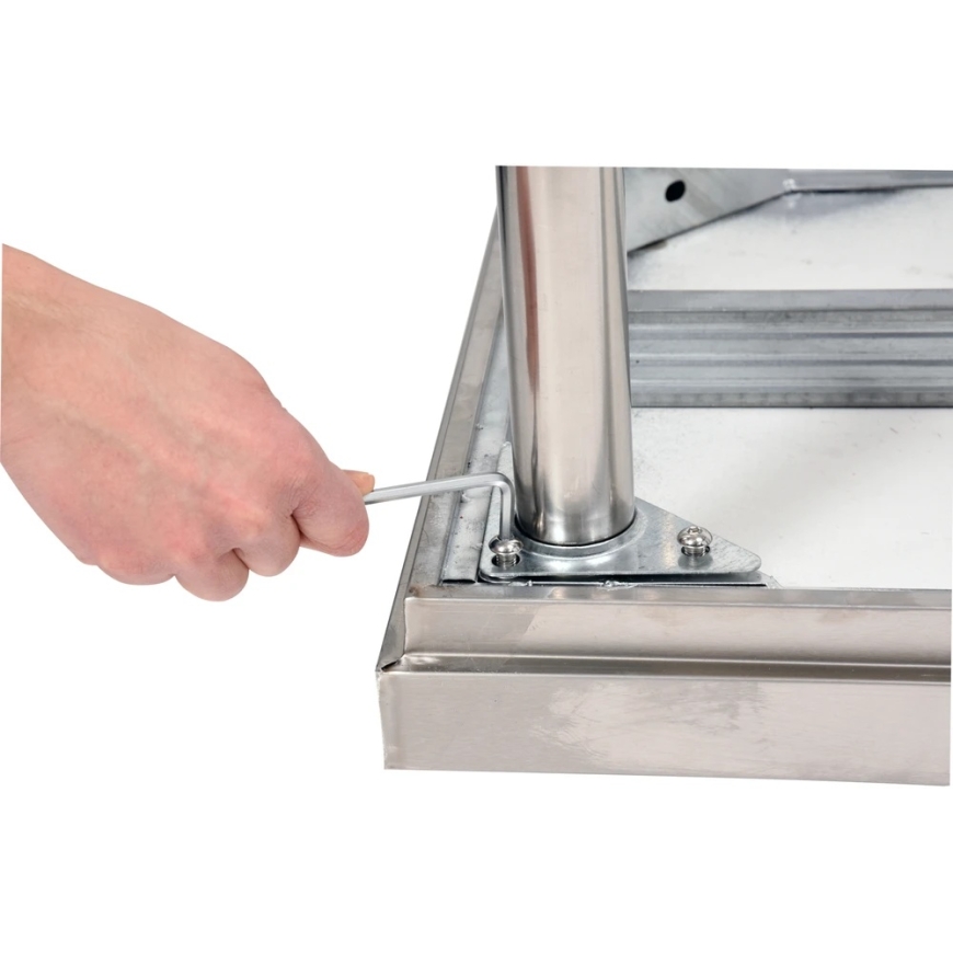 Toya Sa Poland Darba galds ar plauktu | Nerūsējošais tērauds | 800x700xH850+100 mm mala (YG-09030) – 5