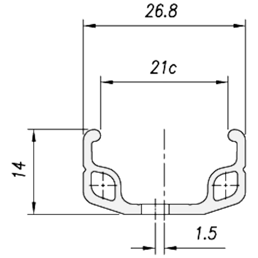 Mach 1 Ratlankis Mach1 110 28" - 622x21C Raw 36H ZigZag V8.5