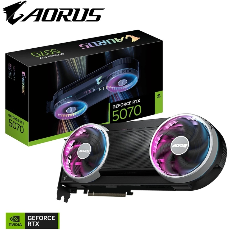 Gigabyte AORUS GeForce RTX 5070 INFINITY 12GB DLSS 4 -näytönohjain – 2