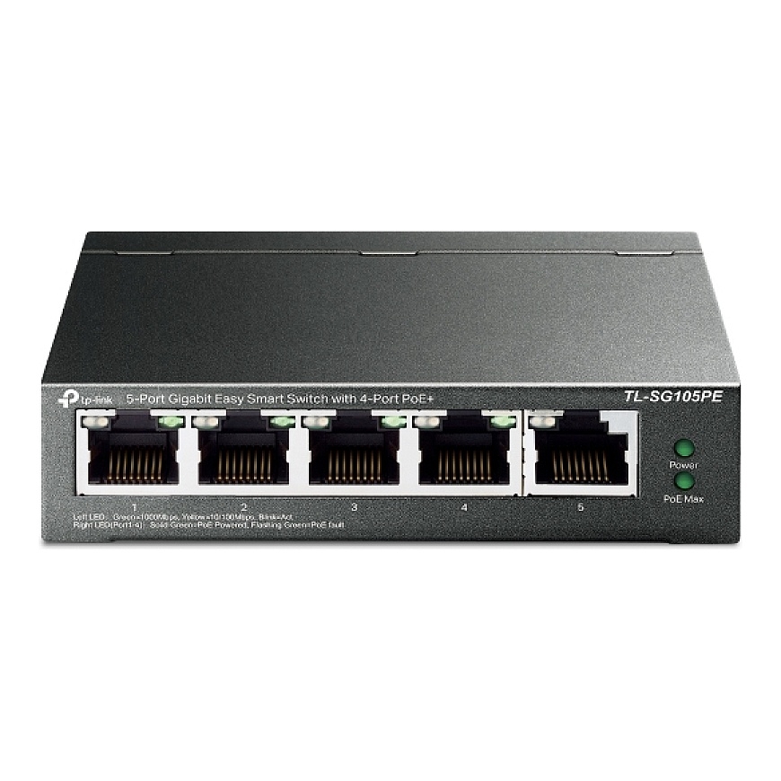 TP-Link TL-SG105PE tinklo komutatorius Valdomas L2 Gigabit Ethernet (10/100/1000) Maitinimas per Ete
