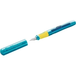 Pelikan-nib, turkoosi sininen, vasenkätisille