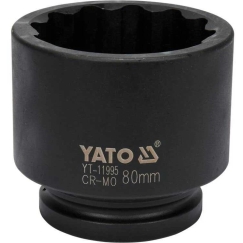 Toya Sa Poland Socket Head 12-Sided | 25 mm (1") | 80 mm (YT-11995)