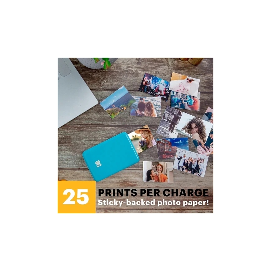 Kodak STEP Kantav mobiilne fotoprinter värviline ZINK 2x3'' 1 ppm, Bluetooth, Sinine – 5