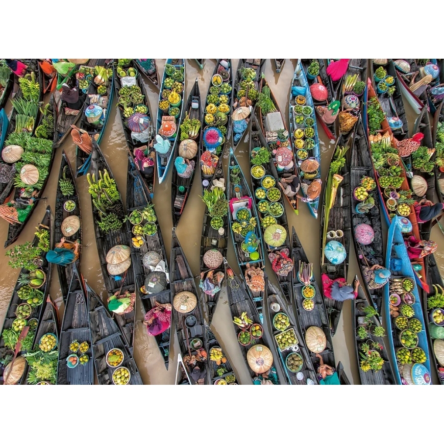 Ravensburger Puzzle 500 pcs - Floating Market, Indonesia – 2