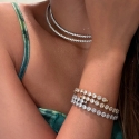 Troli Glittering adjustable bracelet with zircons Gold Troli Glittering adjustable bracelet with zircons Gold