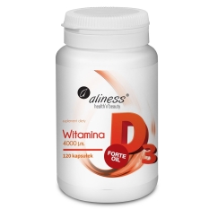 ALINESS Vitamiin D3 Forte õli 4000 IU – toidulisand – 120 kapslit