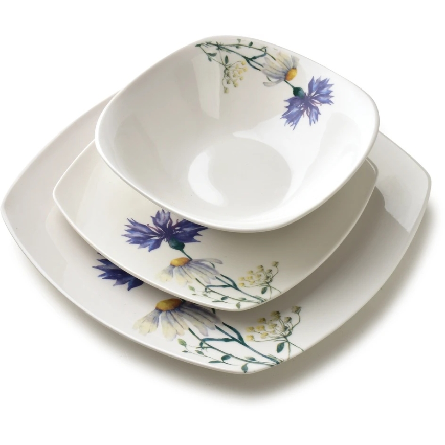 Affek Design LEA CORNFLOWER 18-osainen astiastosarja kulho 16,5 cm 500 ml / 18 cm / 24 cm – 2