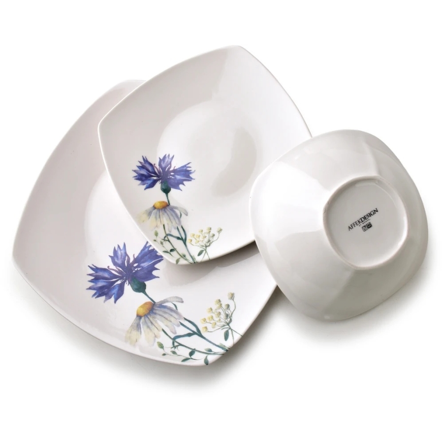 Affek Design LEA CORNFLOWER 18-osaline eineteeninduse komplekt kauss 16,5 cm 500 ml / 18 cm / 24 cm – 3