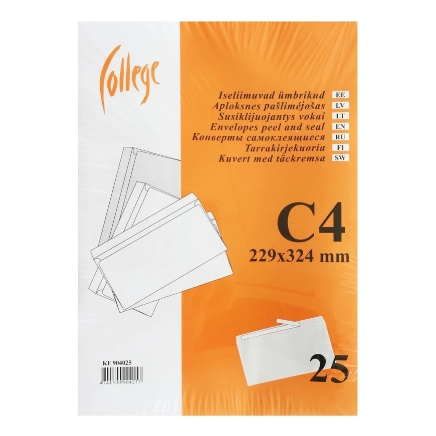 College Vokai C4 envelopes 90g, with tear-off strip 229x324 mm x 25 pcs – 2