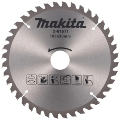 Makita D-81511 T.C.T. zāģis 185X2.2X30mm 5° T40 specializētai alumīnija griešanai