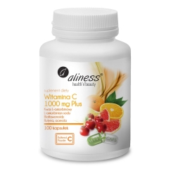 ALINESS Vitamin C 1000 mg Plus – maisto papildas – 100 kapsulių