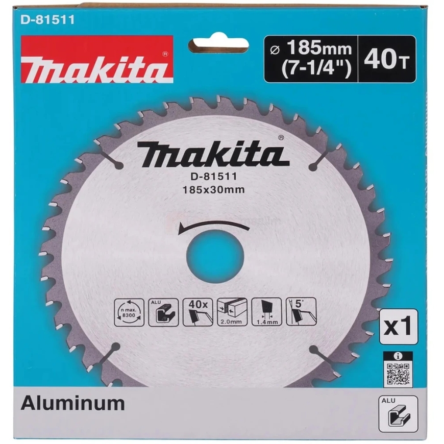 Makita D-81511 T.C.T. pjūklas 185X2.2X30mm 5° T40 SPECIALIZED aliuminio pjovimui – 4