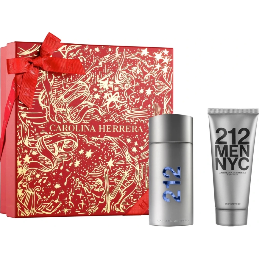 Setti Carolina Herrera: 212 NYC Eau De Toilette miehille, 100 ml + 212 NYC parranajobalsami, 100 ml – 2