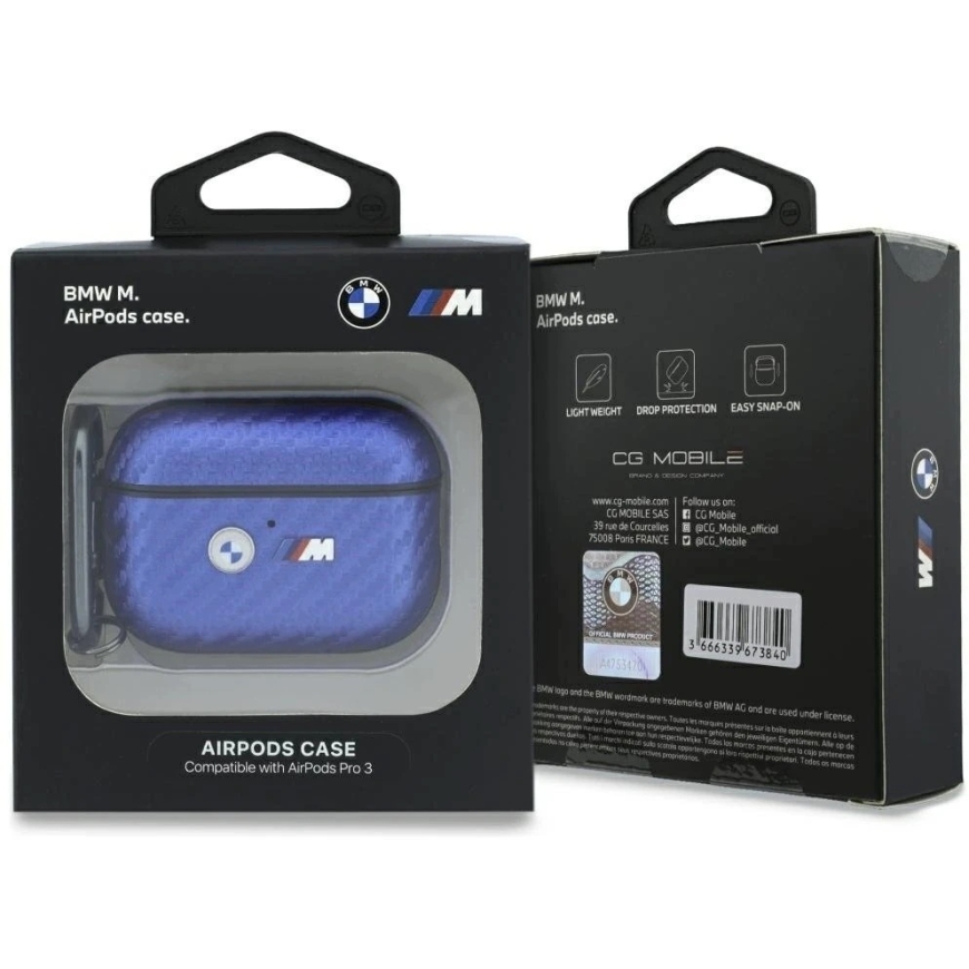 BMW M Carbon Metal Logo Karp AirPods Pro 3 jaoks, helesinine – 4