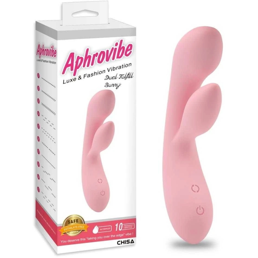 Aphrovibe Aprovibe Bunny vibratorius, designed for g-spot sex 20cm 10 settings